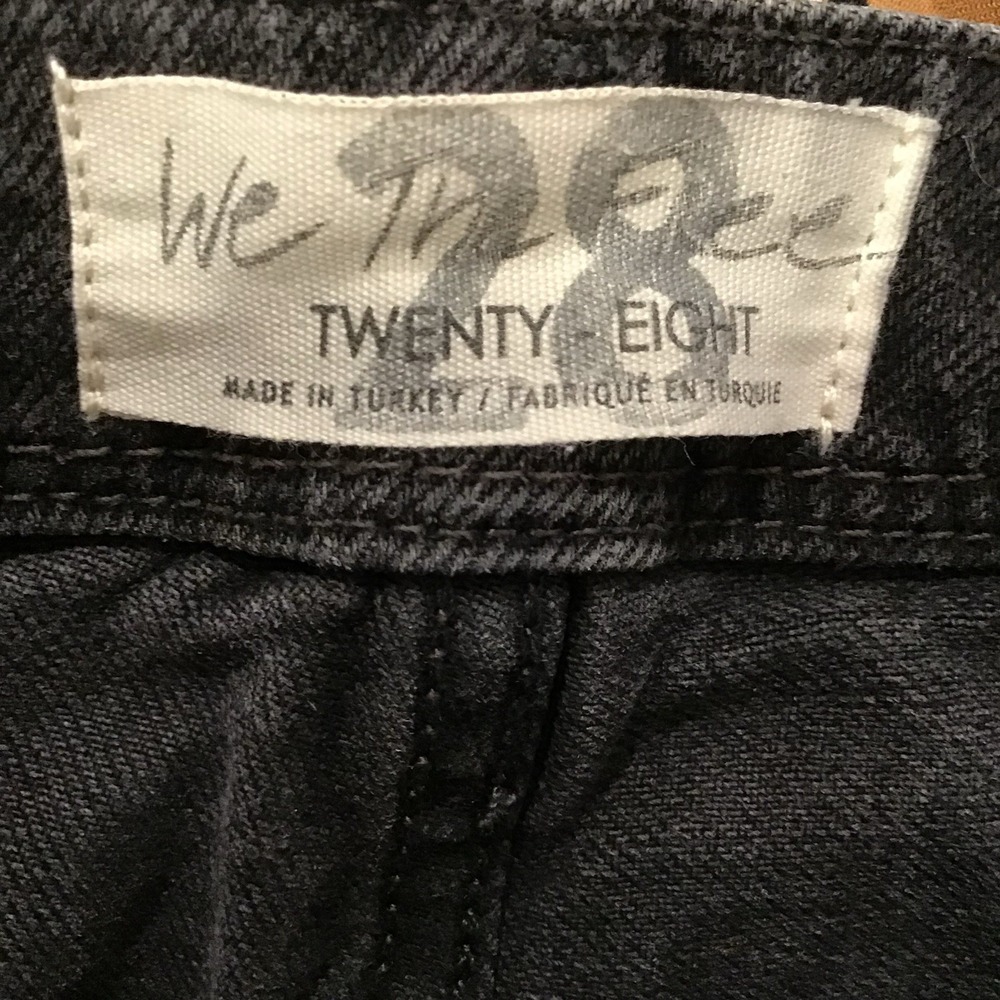 We The Free High Waisted Jeans Wide Leg Bell Bottom Womens Size 28 Faded Black - Picture 12 of 16